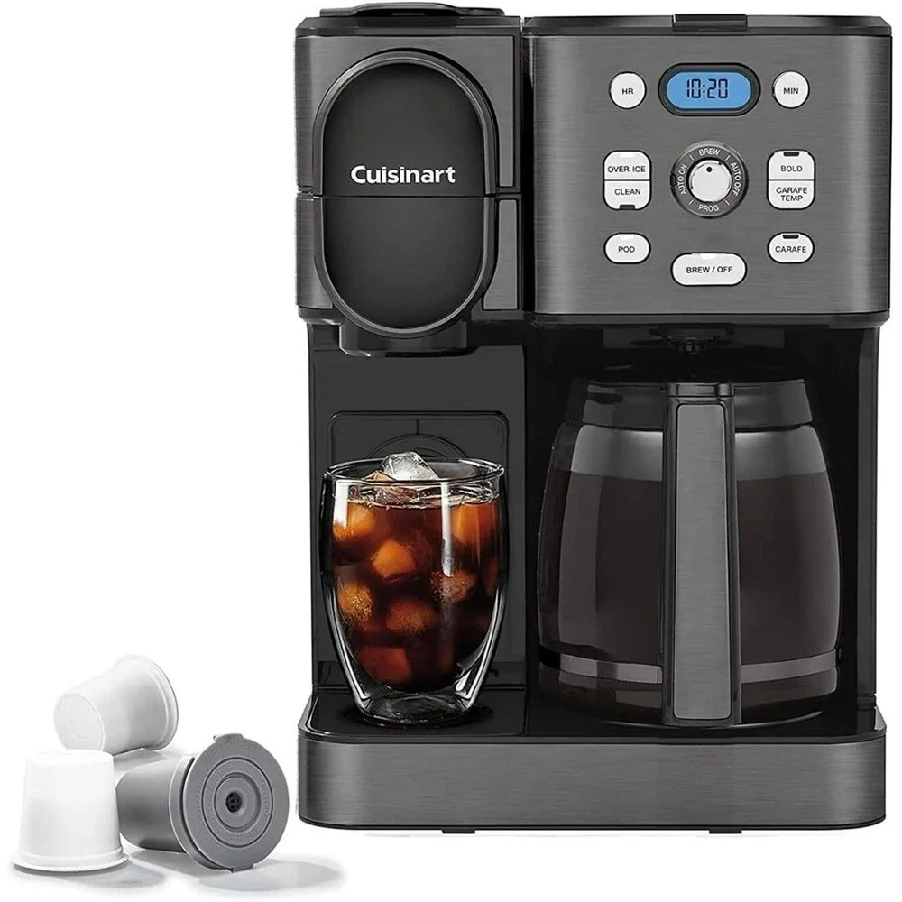 Cuisinart Coffee Center 2-in-1 Coffeemaker SS-16BKS Black‎ Stainless 12-Cup Pod